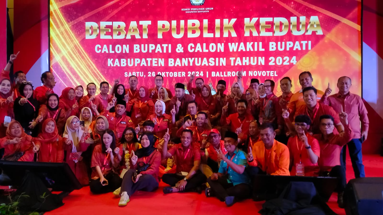 Paslon Nomor Urut Satu ASTA Saat Tiba Di lokasi Debat