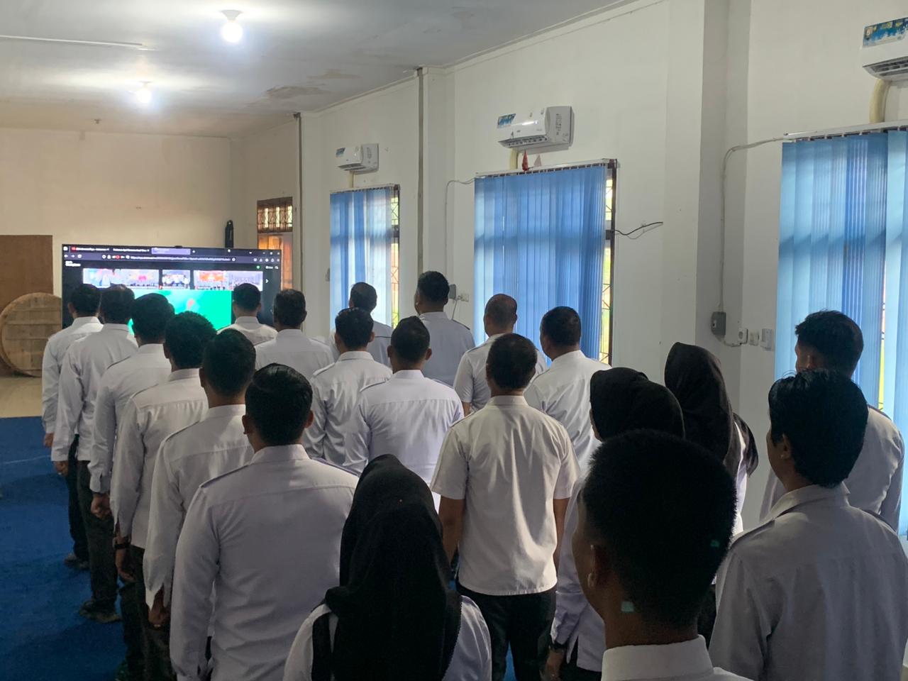 Lapas Banyuasin Ikuti Apel Bersama Tahun 2025, Ini Pesan Menko Hukum Dan HAM