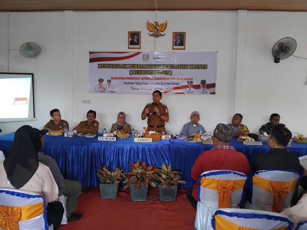 Pembentukan Koperasi Merah Putih Kelurahan Talang Keramat, Dihadiri Tokoh Penting